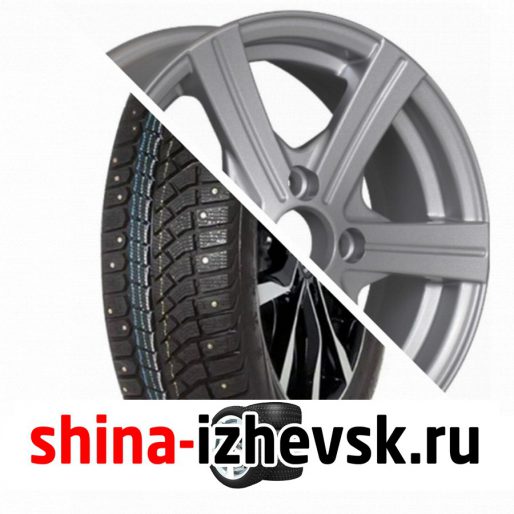 Колесо в сборе Viatti Brina Nordico (V-522) 195/60 R15 T 88 + Tech Line 544 6xR15 4×100 ET45 DIA67.1 Серебристый в Ижевске